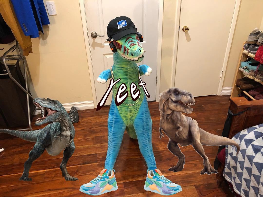Rexy dripped out with sneakers